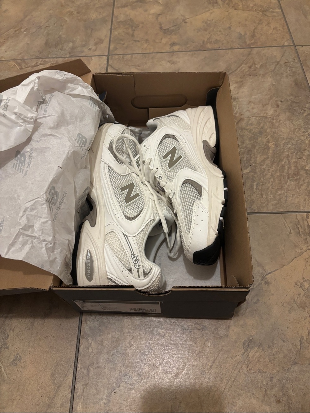 New Balance White & Black Women's Walking Sneakers